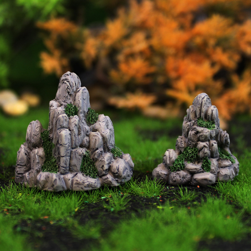 Aquarium Decoration Rock - Miniatur Gunung Mini batu palsu, ornamen