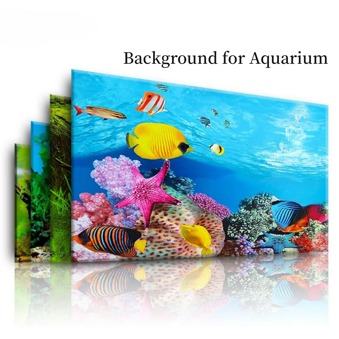 Aquarium Fish Enrichment - Latar belakang akuarium 3D stiker Poster