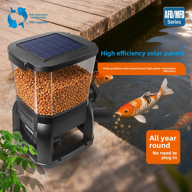 Aquarium Fish Auto Feeder - Jebao Solar Kolam Koi Luar Ruangan,