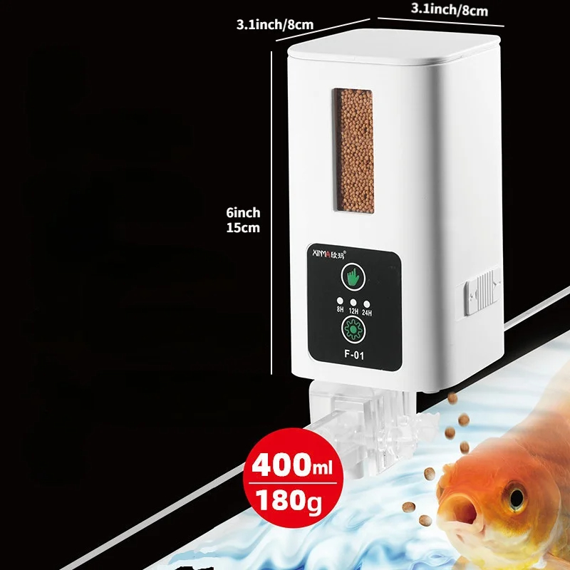 Aquarium Fish Auto Feeder - Pemberi makan akuarium 400ml, pemberi makan