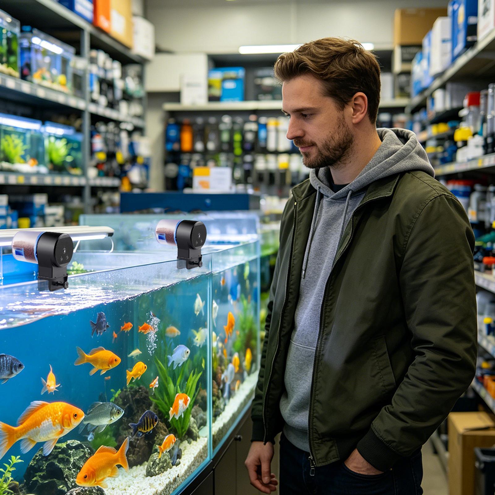 Pengumpan Ikan Otomatis, Dispe - Aquarium Fish Auto Feeder ulasan dan harga
