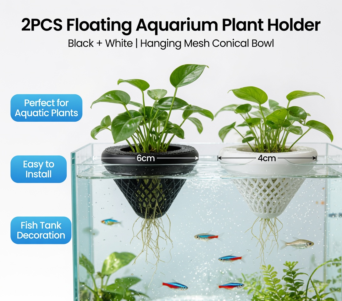 2 Buah Tempat Tanaman Akuarium - Aquarium Fish Enrichment ulasan dan harga