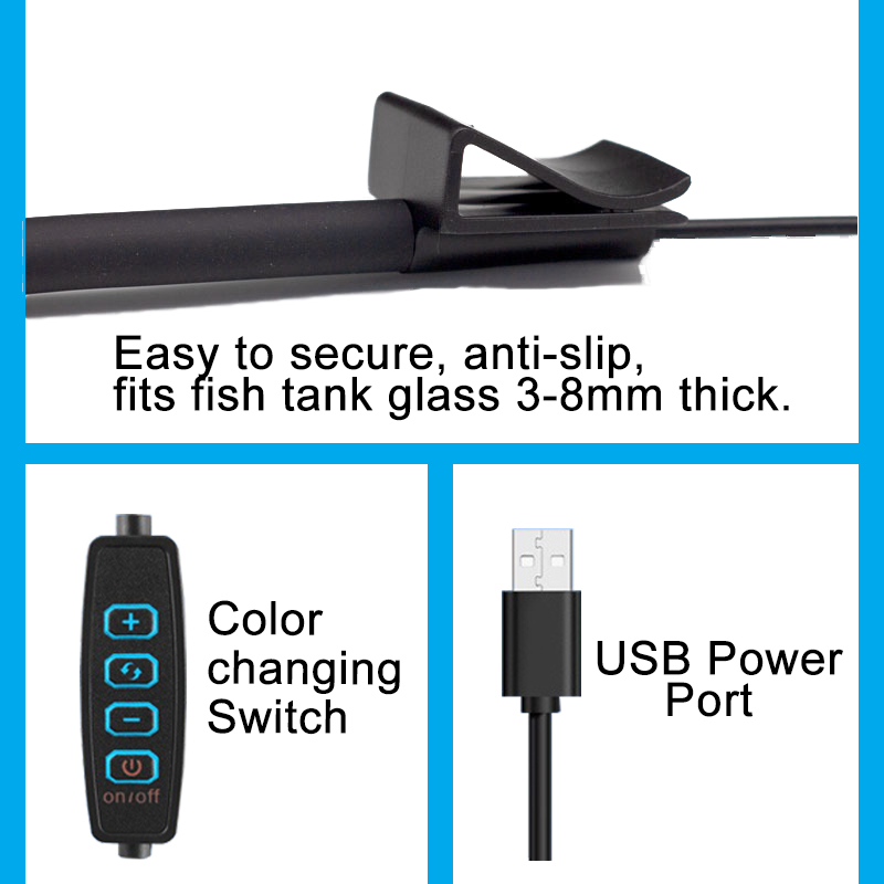 Lampu LED Akuarium USB Lampu T - Aquarium Fish Enrichment ulasan dan harga