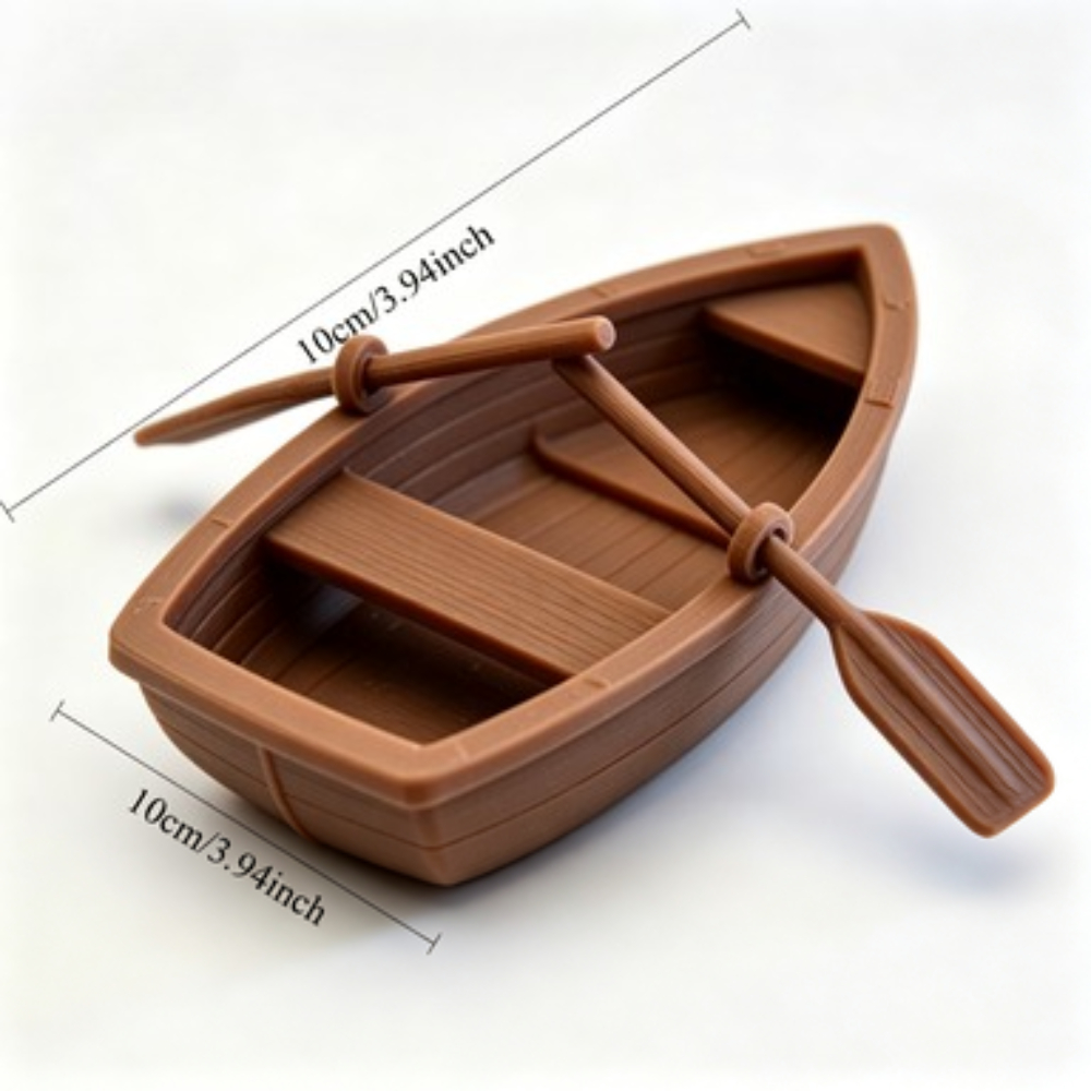 Perahu Kayu Mini Double Oar De - Aquarium Fish Enrichment ulasan dan harga