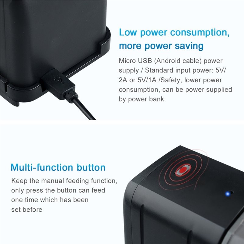 ABGH-Wifi Smart Aquarium Feede - Aquarium Fish Auto Feeder ulasan dan harga