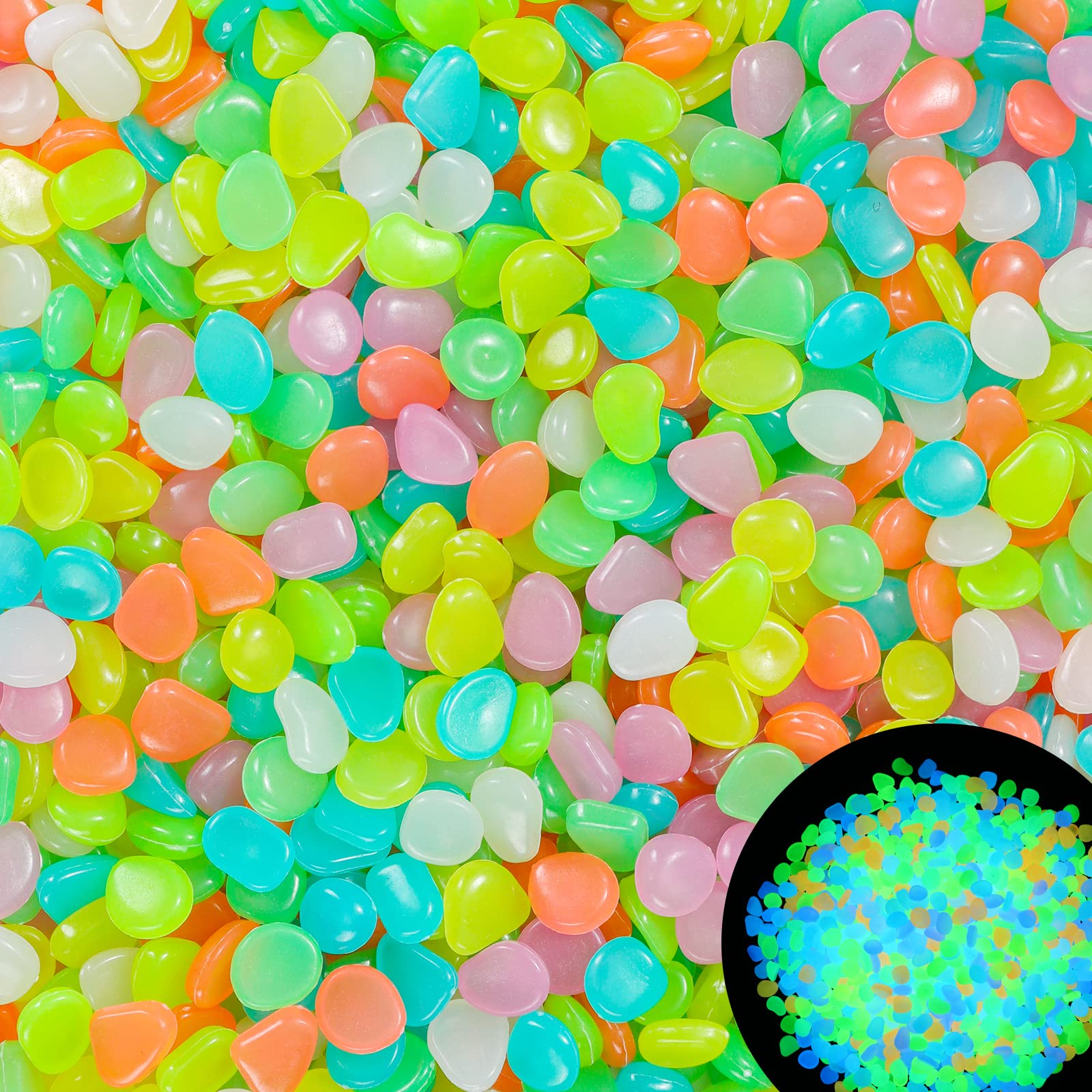100 buah kerikil taman menyala - Aquarium Decoration Rock ulasan dan harga