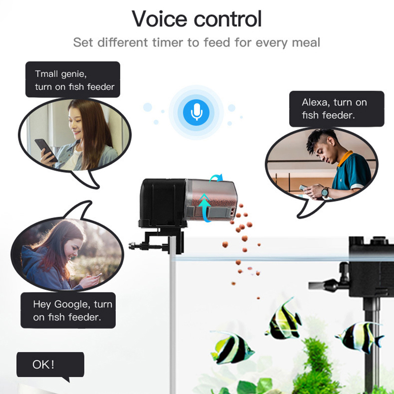 Pengumpan Ikan WiFi Pintar Rem - Aquarium Fish Auto Feeder ulasan dan harga