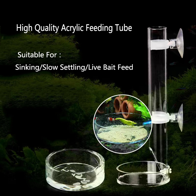 1 Buah Akrilik Pengumpan Akuar - Aquarium Fish Auto Feeder ulasan dan harga